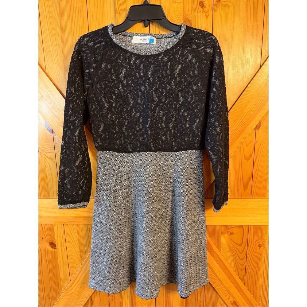 Sparrow Anthropologie Farah Contrast Lace Sweater Dress Size Medium (7134)
